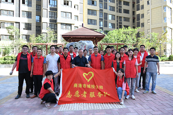 市城投公司組織全體黨員、積極分子、志愿者服務隊開展義務鋤草活動