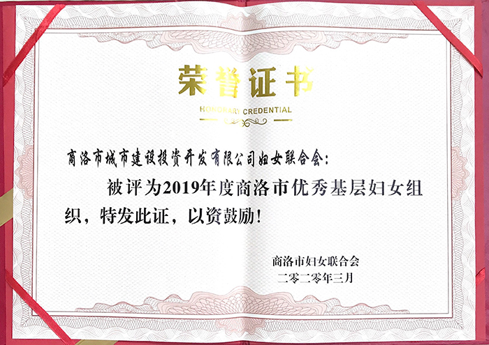 市城投公司婦女聯(lián)合會(huì)榮獲優(yōu)秀基層?jì)D女組織稱號(hào)