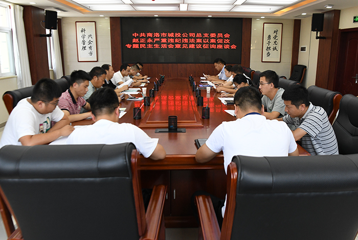 市城投公司黨總支召開(kāi)趙正永嚴(yán)重違紀(jì)違法案以案促改專題民主生活會(huì)征求意見(jiàn)座談會(huì)